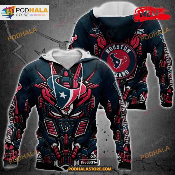 Football Houston Texans New Transformer 2023 NFL Hoodie 3D