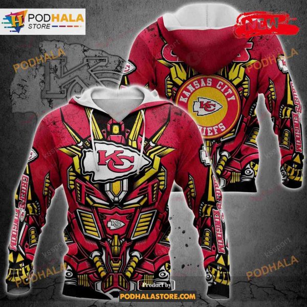 Football Kansas City Chiefs New Transformer 2023 NFL Hoodie 3D