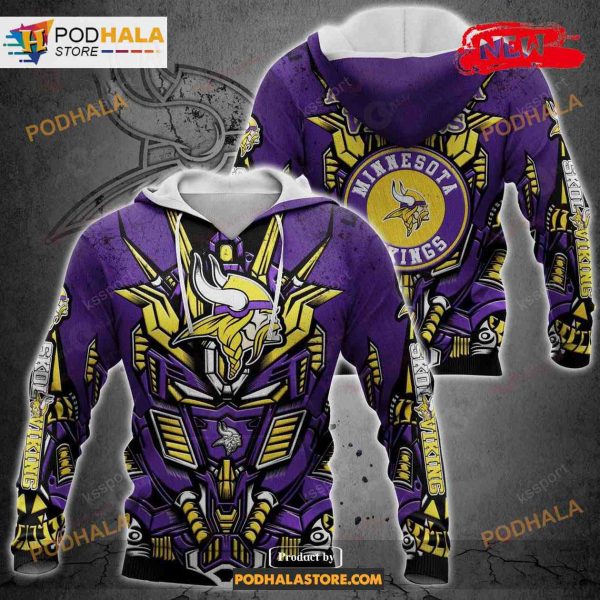 Football Minnesota Vikings New Transformer 2023 NFL Hoodie 3D