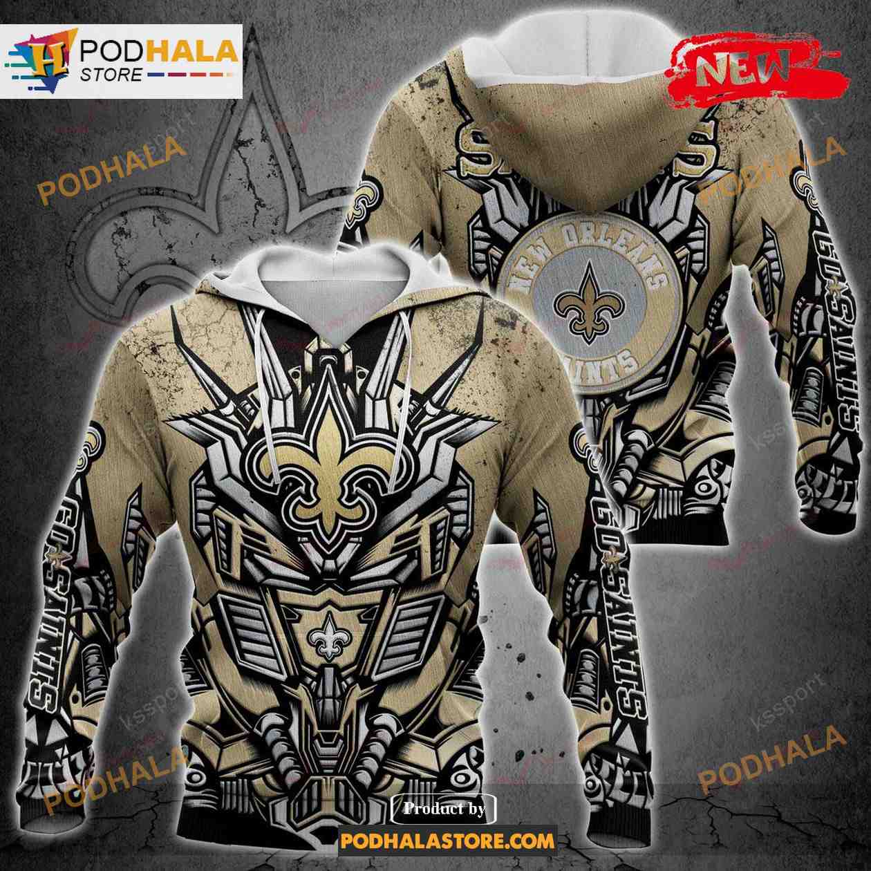 Football New Orleans Saints New Transformer 2023 NFL Hoodie 3D Football New Orleans Saints New Transformer 2023 NFL Hoodie 3D