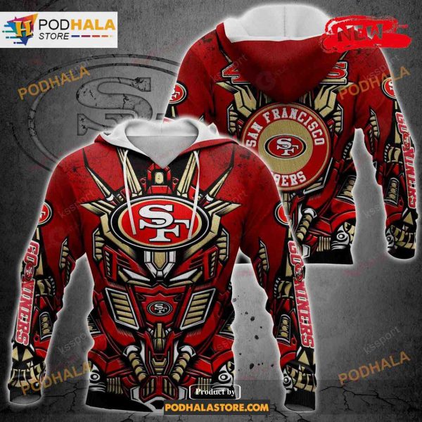 Football San Francisco 49ers New Transformer 2023 NFL Hoodie 3D