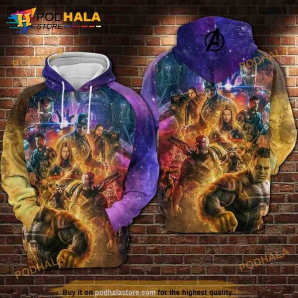 For The Avengers Lovers Galaxy Pattern 3D Hoodie Sweatshirt