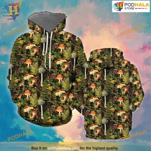 Forest Mushroom Cool Design All Over Printed 3D Hoodie Sweatshirt