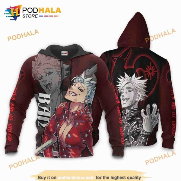 Foxs Sin Of Greed Ban Seven Deadly Sins Anime Manga 3D Hoodie Sweatshirt