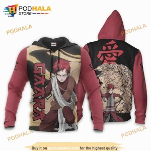 Gaara Naruto Anime Manga 3D Hoodie Sweatshirt