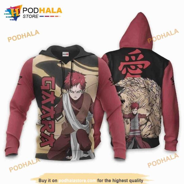 Gaara Naruto Anime Manga 3D Hoodie Sweatshirt