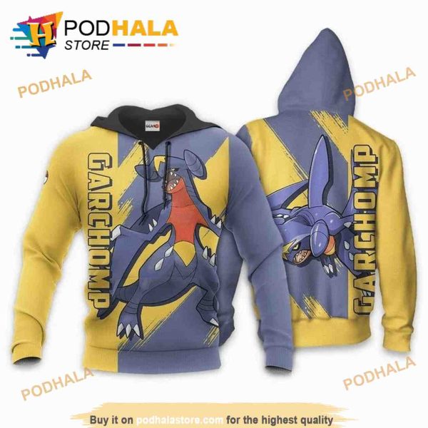 Garchomp Manga Pokemon Anime 3D Hoodie Sweatshirt