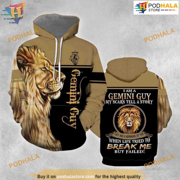 Gemini Guy All Over Printed 3D Hoodie Sweatshirt