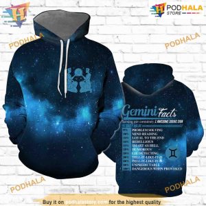 Gemini Horoscope Christmas All Over Printed 3D Hoodie Sweatshirt