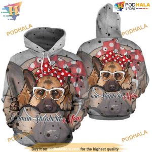 German Shepherd Mom All Over Printed 3D Hoodie Sweatshirt