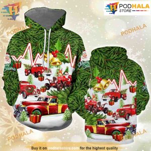 Get A Tree With Santa On 3D Funny Christmas Hoodie