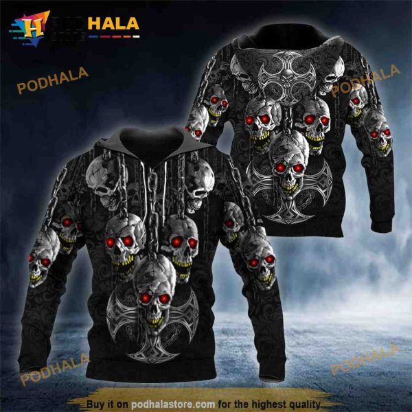 Ghost Skull 3D Hoodie Sweatshirt