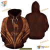 Giraffe Animal Leather Brown Unisex Print All 3D Christmas Hoodie