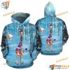 Giraffe Snow Blue Funny Christmas Hoodie