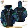 God Cross Blue Mandala Pattern Black Unisex 3D Christmas Hoodie Sweatshirt