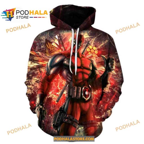 God of War Deadpool 3D Hoodie Sweatshirt Shirt