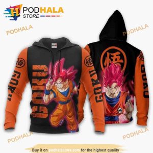 Goku Saiyan God Anime Manga Dragon Ball 3D Hoodie Sweatshirt