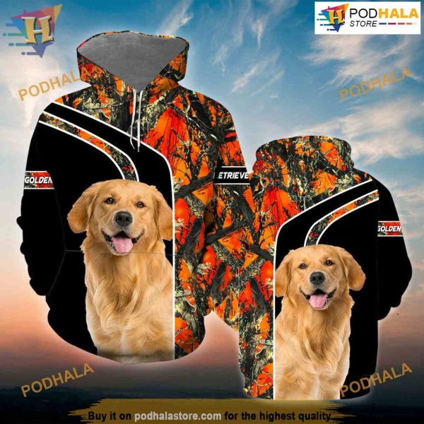 Golden Retriever Dog Lovers Gift All Over Printed 3D Hoodie Sweatshirt