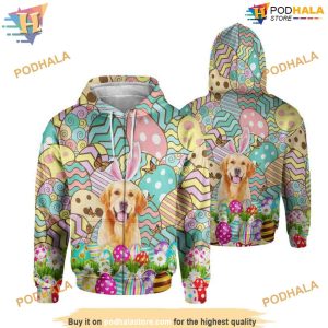 Golden Retriever Happy Easter’s Day 3D Hoodie Sweatshirt