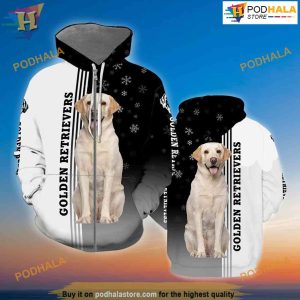 Golden Retrievers All Over Printed 3D Hoodie Sweatshirt