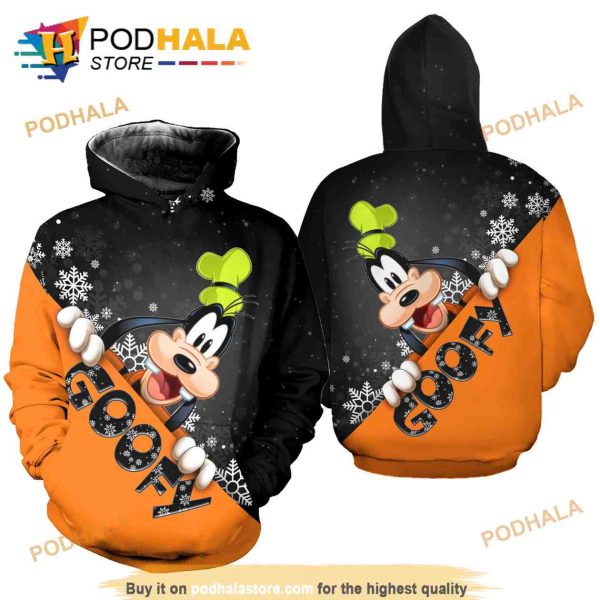 Goofy Dog Christmas Disney AOP Unisex 3D Hoodie Sweatshirt