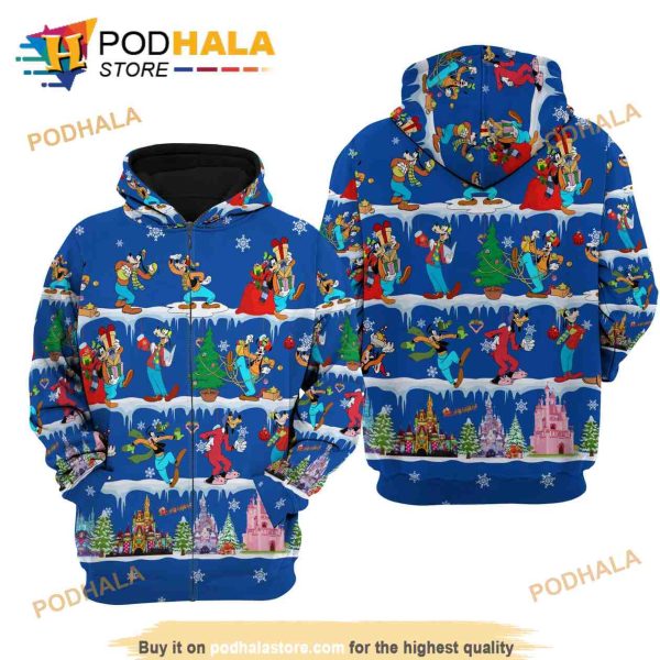 Goofy Dog Christmas Disney Unisex 3D Hoodie Sweatshirt 3D SHirt