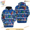 Goofy Dog Festive Zip 3D Hoodie