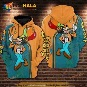 Goofy Movies All Over Printed Disney 3D Hoodie Sweatshirt