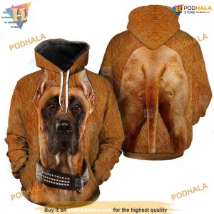 Great Dane Dog Full Head And Body Animal Costume All Over Printed 3D Hoodie