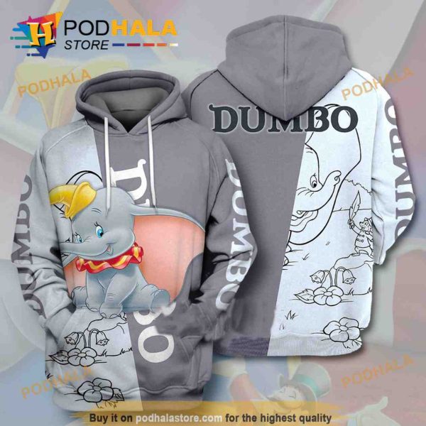 Great Dumbo Big Ears Elephant Disney 3D Hoodie Sweatshirt