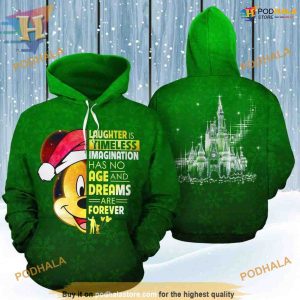 Green Mickey Xmas Quote 3D Hoodie