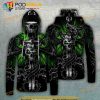 Green Skull Skeleton Mask All Over Printed Halloween 3D Hoodie