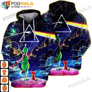 Grinch And Dog Floy Hippie Christmas AOP 3D Hoodie