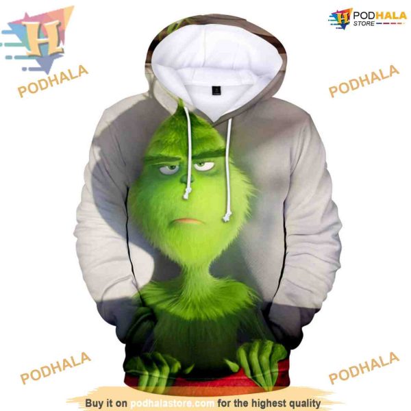 Grinch Christmas Cosplay 3D Hoodie