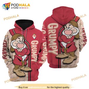 Grumpy Dwarf Disney Unisex Cartoon Graphic 3D Hoodie