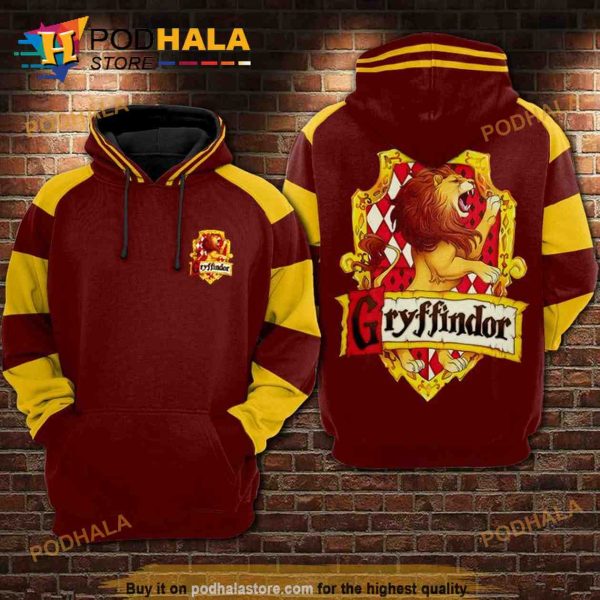 Gryffindor Harry Potter All Over Printed 3D Hoodie Sweatshirt