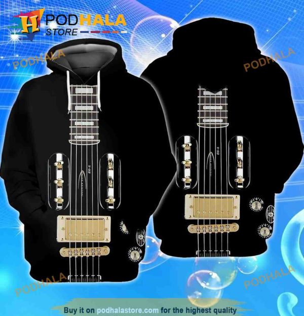 Guitar Bass 3D Hoodie All Over Print