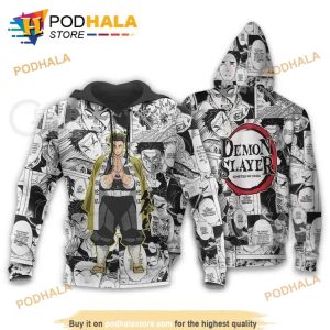 Gyomei Himejima Demon Slayer Anime Manga 3D Hoodie