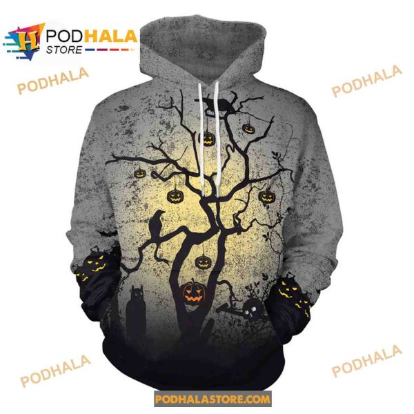 Halloween Ghost Festival Crow & Pumpkin All Over Print For Tee Sweatshirt 3D Hoodie