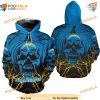 Halloween Pumpkin Skull Print Los Angeles Chargers 3D Hoodie