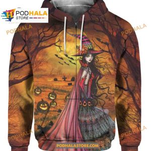 Halloween Pumpkin Witch Women Men AOP Shirt 3D Hoodie Sweatshirt