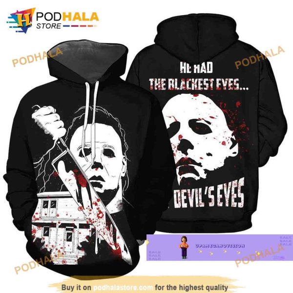 Halloween Scare 3D Michael Myers Hoodie All Over Print