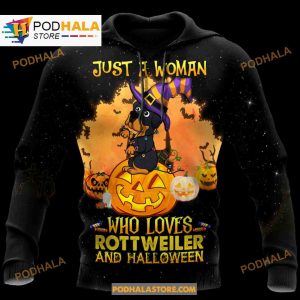 Happy Halloween Rottweiler Dog Lovers All Over Print For Tee Sweatshirt 3D Hoodie