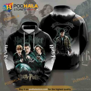 Harry Potter Ronald Weasley Hermione Granger Signature 3D Hoodie