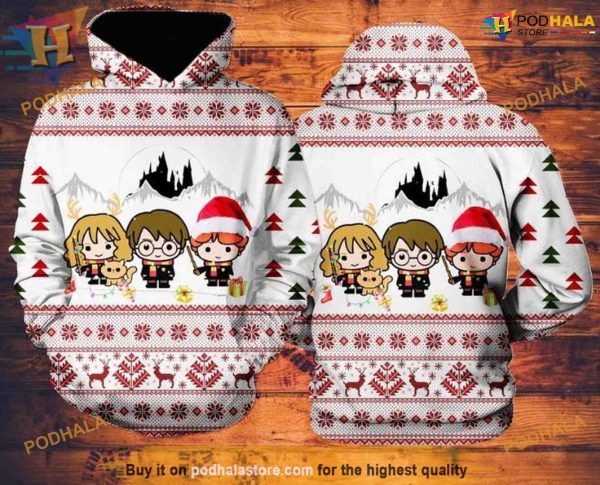 Harry Potter Trio Christmas Hoodie