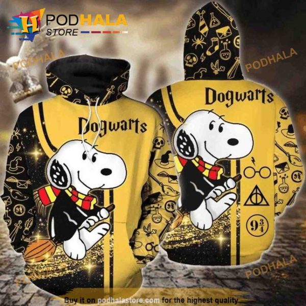 Harry Potter X Snoopy All Over Print 3D Hoodie