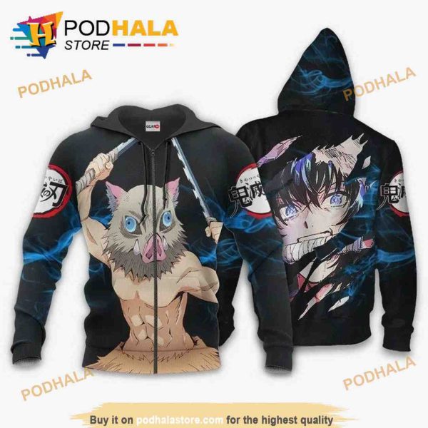 Hashibira Inosuke 3D All Over Printed Kimetsu Anime s AOP Unisex Hoodie