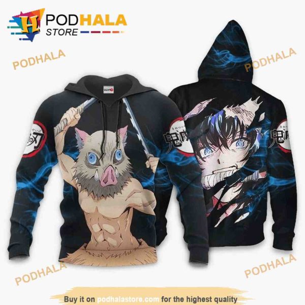 Hashibira Inosuke Anime Manga Demon Slayer Kimetsu No Yaiba 3D Hoodie