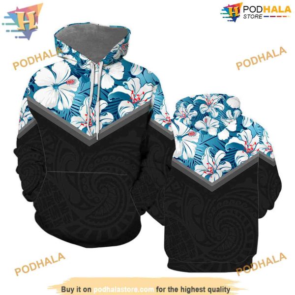 Hawaii Vintage All Over Printed 3D Hoodie Sweatshirt