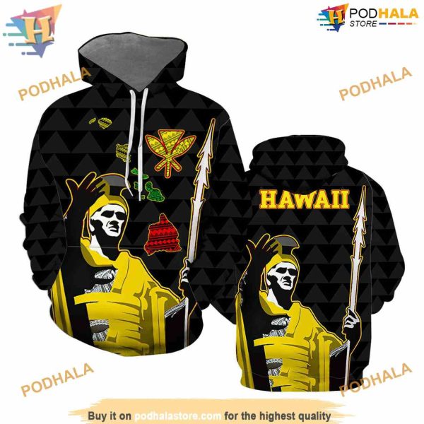 Hawaiian King All Over Printed 3D Hoodie Sweatshirt